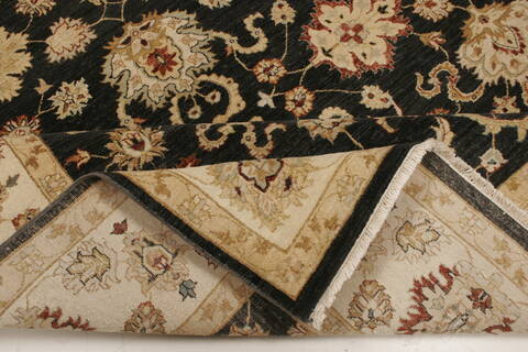 Ziegler Black Hand Knotted 81 X 104  Area Rug 250-21518 Image 13