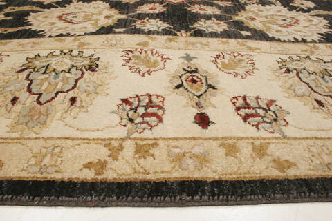 Ziegler Black Hand Knotted 81 X 104  Area Rug 250-21518 Image 17