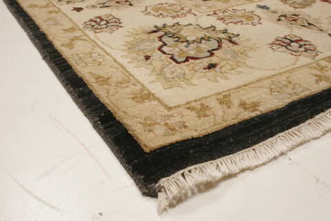 Ziegler Black Hand Knotted 81 X 104  Area Rug 250-21518 Image 20