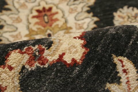 Ziegler Black Hand Knotted 81 X 104  Area Rug 250-21518 Image 5