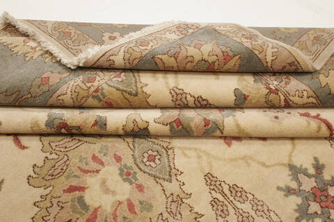 Chobi Beige Hand Knotted 84 X 98  Area Rug 250-21550 Image 10