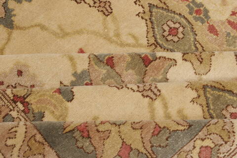 Chobi Beige Hand Knotted 84 X 98  Area Rug 250-21550 Image 11