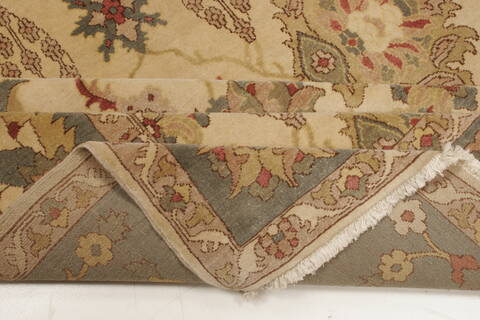 Chobi Beige Hand Knotted 84 X 98  Area Rug 250-21550 Image 12