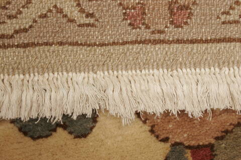 Chobi Beige Hand Knotted 84 X 98  Area Rug 250-21550 Image 14