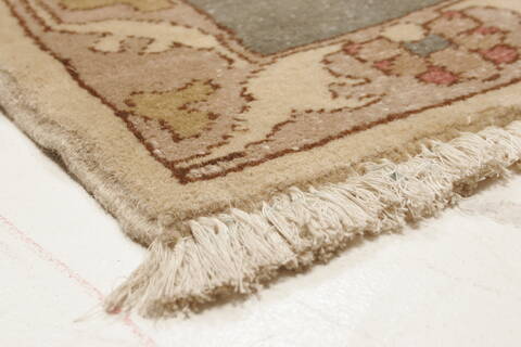 Chobi Beige Hand Knotted 84 X 98  Area Rug 250-21550 Image 16