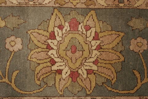 Chobi Beige Hand Knotted 84 X 98  Area Rug 250-21550 Image 1