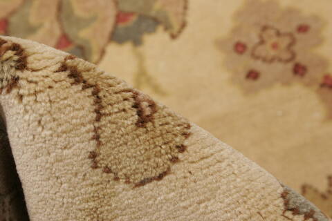Chobi Beige Hand Knotted 84 X 98  Area Rug 250-21550 Image 3