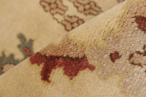 Chobi Beige Hand Knotted 84 X 98  Area Rug 250-21550 Image 4