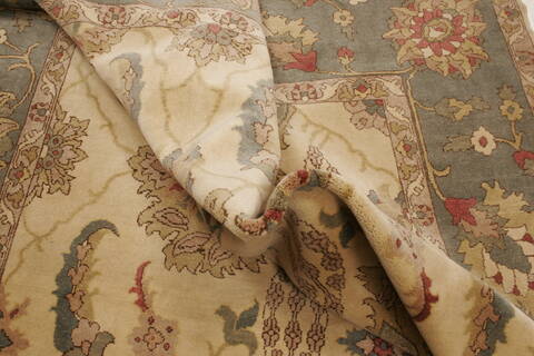 Chobi Beige Hand Knotted 84 X 98  Area Rug 250-21550 Image 6