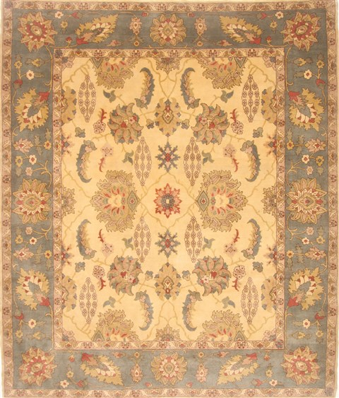 Chobi Beige Hand Knotted 84 X 98  Area Rug 250-21550 Image 0