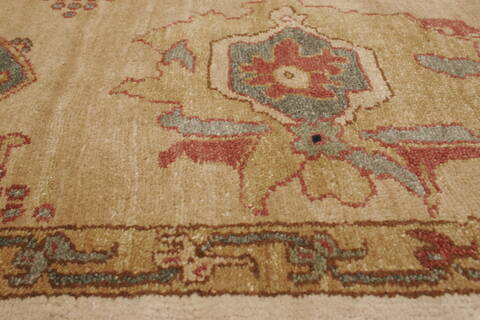 Chobi Beige Hand Knotted 83 X 103  Area Rug 250-21555 Image 15
