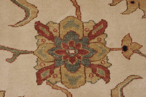 Chobi Beige Hand Knotted 83 X 103  Area Rug 250-21555 Image 16