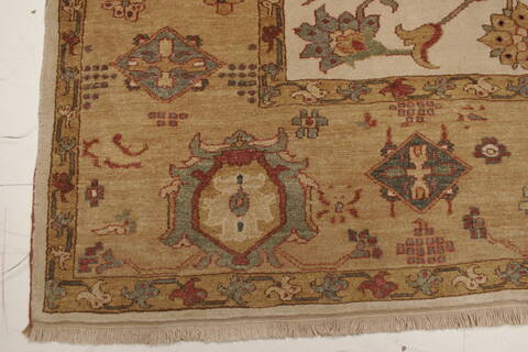 Chobi Beige Hand Knotted 83 X 103  Area Rug 250-21555 Image 18