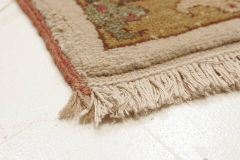 Chobi Beige Hand Knotted 83 X 103  Area Rug 250-21555 Image 20