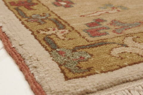 Chobi Beige Hand Knotted 83 X 103  Area Rug 250-21555 Image 21