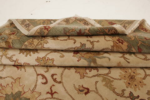 Chobi Beige Hand Knotted 84 X 101  Area Rug 250-21560 Image 11