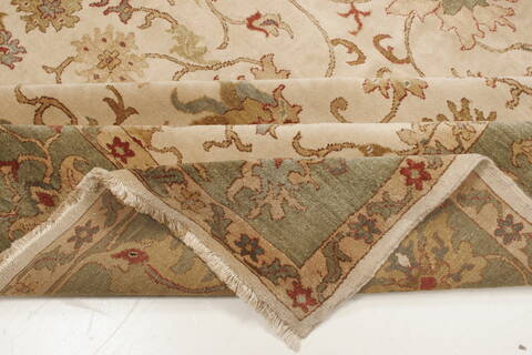 Chobi Beige Hand Knotted 84 X 101  Area Rug 250-21560 Image 13