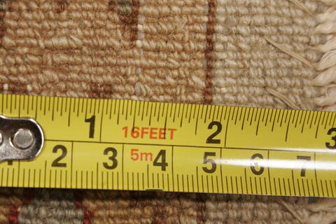 Chobi Beige Hand Knotted 84 X 101  Area Rug 250-21560 Image 14