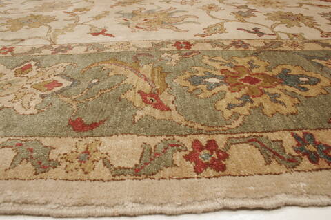 Chobi Beige Hand Knotted 84 X 101  Area Rug 250-21560 Image 16