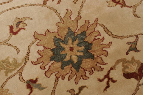 Chobi Beige Hand Knotted 84 X 101  Area Rug 250-21560 Image 17