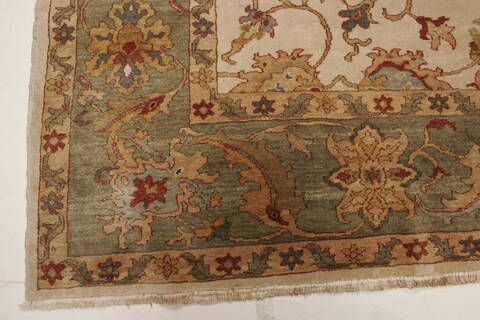 Chobi Beige Hand Knotted 84 X 101  Area Rug 250-21560 Image 20