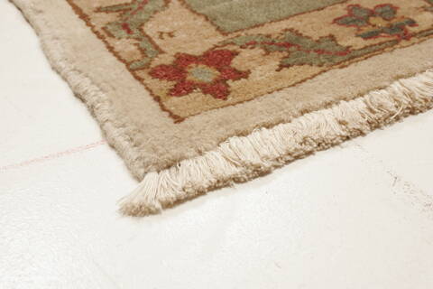 Chobi Beige Hand Knotted 84 X 101  Area Rug 250-21560 Image 23