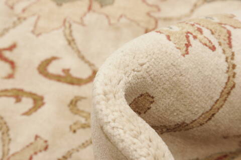 Chobi Beige Hand Knotted 84 X 101  Area Rug 250-21560 Image 3