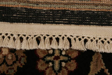 Agra Black Hand Knotted 80 X 102  Area Rug 250-21753 Image 14
