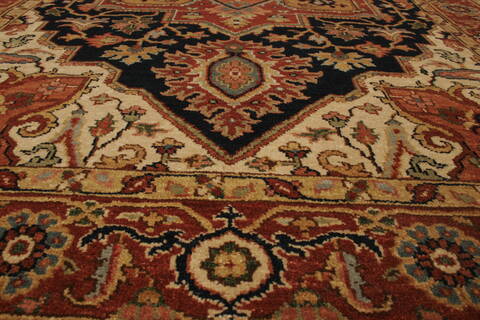Serapi Blue Hand Knotted 311 X 60  Area Rug 250-21901 Image 11