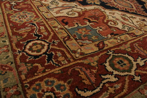Serapi Blue Hand Knotted 311 X 60  Area Rug 250-21901 Image 12