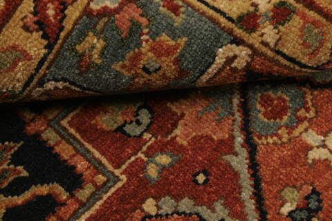 Serapi Blue Hand Knotted 311 X 60  Area Rug 250-21901 Image 5