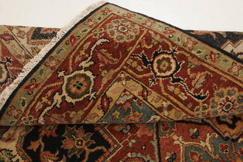 Serapi Blue Hand Knotted 311 X 60  Area Rug 250-21901 Image 6