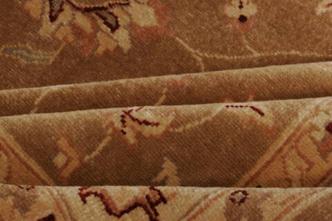 Pishavar Brown Hand Knotted 70 X 88  Area Rug 250-21958 Image 10