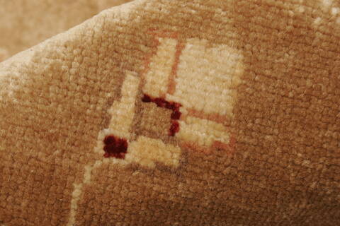 Pishavar Brown Hand Knotted 70 X 88  Area Rug 250-21958 Image 2