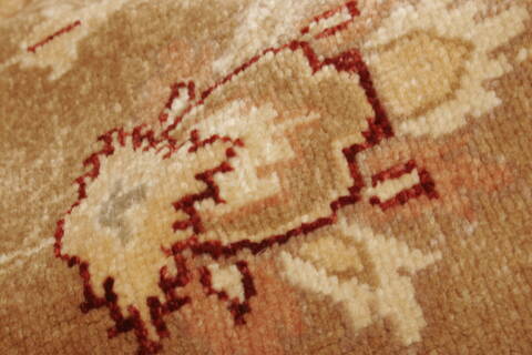 Pishavar Brown Hand Knotted 70 X 88  Area Rug 250-21958 Image 3