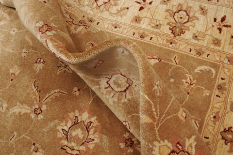 Pishavar Brown Hand Knotted 70 X 88  Area Rug 250-21958 Image 5