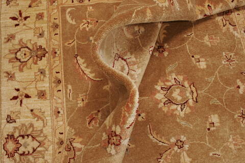 Pishavar Brown Hand Knotted 70 X 88  Area Rug 250-21958 Image 6
