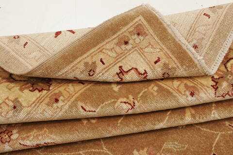 Pishavar Brown Hand Knotted 70 X 88  Area Rug 250-21958 Image 9