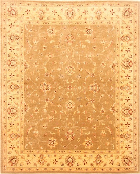 Pishavar Brown Hand Knotted 70 X 88  Area Rug 250-21958 Image 0