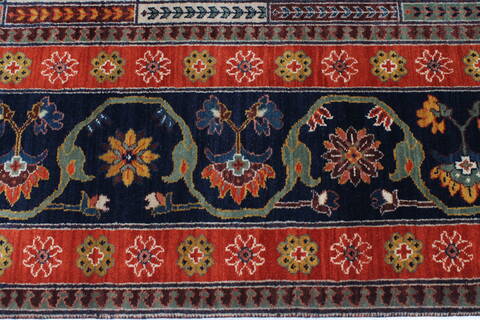 Bakhtiar Multicolor Hand Knotted 89 X 116  Area Rug 250-22094 Image 18