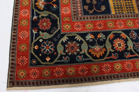 Bakhtiar Multicolor Hand Knotted 89 X 116  Area Rug 250-22094 Image 20