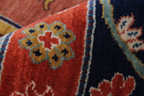 Bakhtiar Multicolor Hand Knotted 89 X 116  Area Rug 250-22094 Image 3