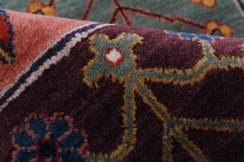 Bakhtiar Multicolor Hand Knotted 89 X 116  Area Rug 250-22094 Image 5