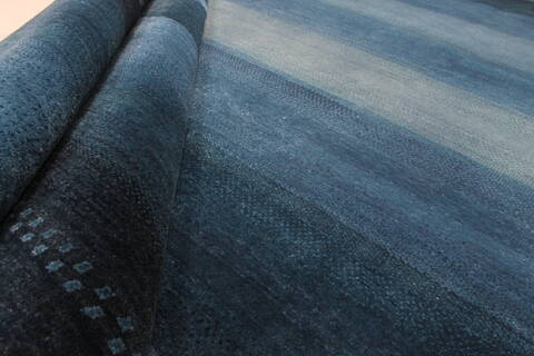 Gabbeh Blue Hand Knotted 91 X 1111  Area Rug 250-22141 Image 11