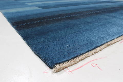 Gabbeh Blue Hand Knotted 91 X 1111  Area Rug 250-22141 Image 6