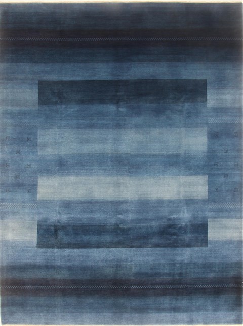 Gabbeh Blue Hand Knotted 91 X 1111  Area Rug 250-22141 Image 0