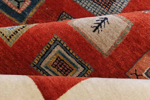 Gabbeh Multicolor Hand Knotted 91 X 1110  Area Rug 250-22178 Image 16