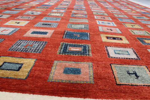 Gabbeh Multicolor Hand Knotted 91 X 1110  Area Rug 250-22178 Image 1