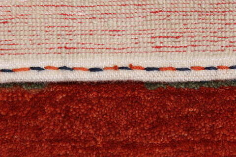 Gabbeh Multicolor Hand Knotted 91 X 1110  Area Rug 250-22178 Image 20
