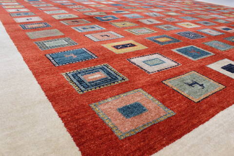 Gabbeh Multicolor Hand Knotted 91 X 1110  Area Rug 250-22178 Image 2